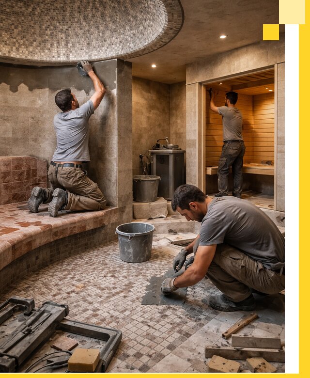 Проект и строительство хамама бани и сауны под ключ в Череповце