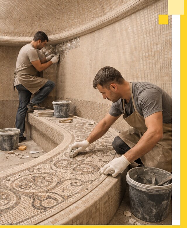 Плитка для хамама в Череповце, укладка, подбор и поставка