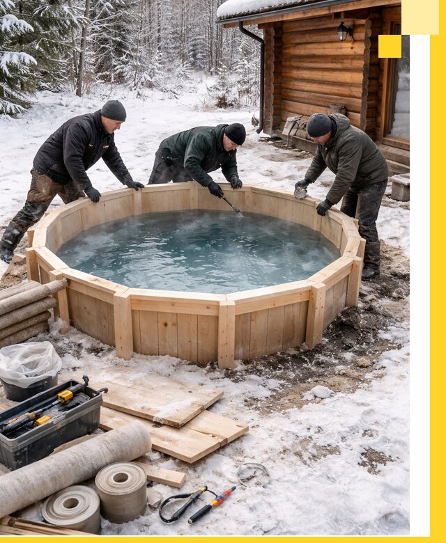 Изготовление и установка ледяных купелей под ключ в Череповце