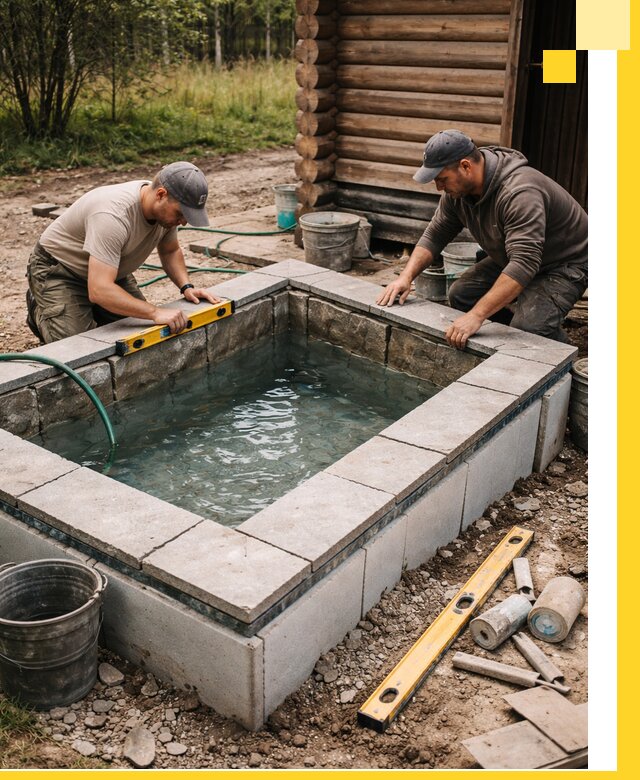 Изготовление и установка холодных купелей под ключ в Череповце